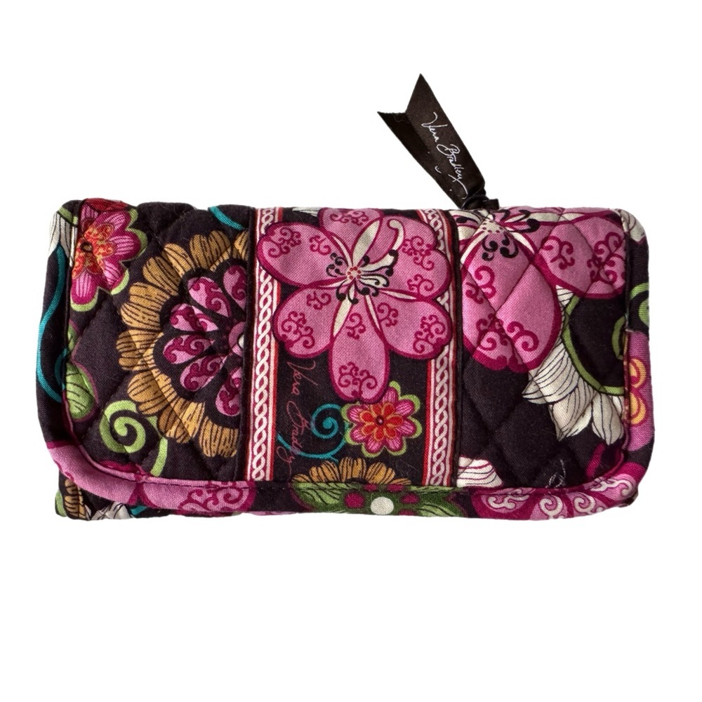 Vera Bradley Symphony In Hue Tab Wallet Retired Floral Pattern 8” Boho Hippie